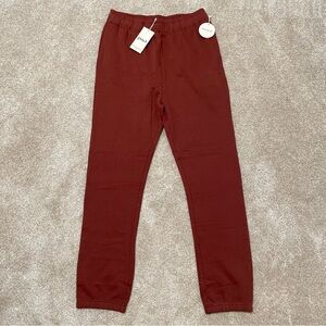 NWT PACT M 100% Organic Cotton Unisex One For All Joggers Mahogany Pockets Cozy